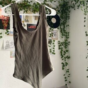 Green Wild Fable Body Suit Snaps With Ruffle Sleeves